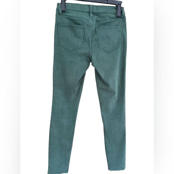 Madewell Forest Green Skinny Sateen Low
Rise Stretch Jeans Size 24  style E0417 - Picture 3 of 6